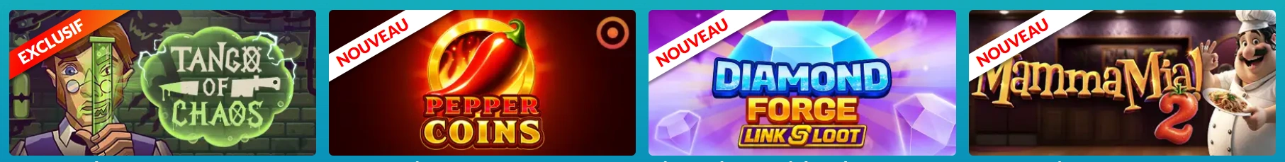 Nouveaux jeux disponibles sur Lucky Treasure Casino